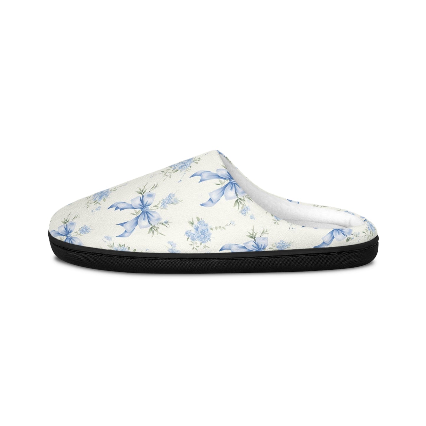 Blue LP Bow - Women's Indoor Slippers